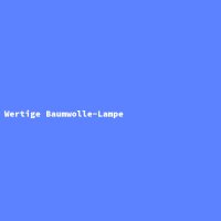Wertige Baumwolle-Lampe